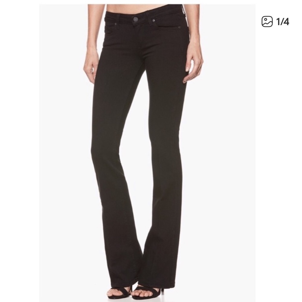 Paige Skyline Boot Jeans in Black Shadow